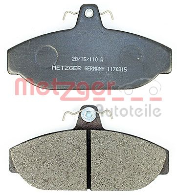 METZGER 1170315 Bremsbelagsatz, Scheibenbremse